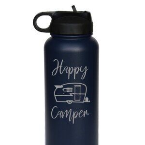 NEW 32 oz. Engraved Water Bottle - Happy Camper